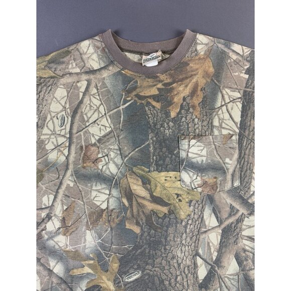 Rare Vintage Y2K Redhead Real Tree Camo Pocket Long Sleeve Shirt Outdoor Nature - Picture 3 of 12